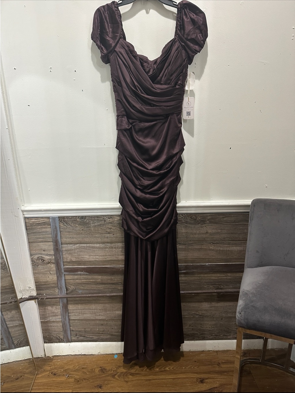 Dolce & Gabbana Ruched Evening Gown - Deep Plum